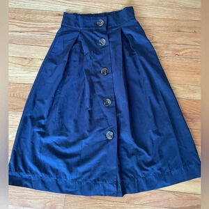 Stradivarius high waist midi skirt in royal blue